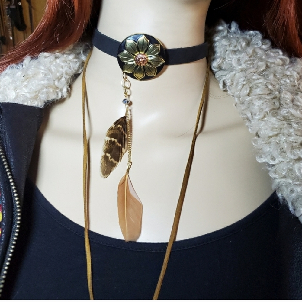 New Flower Power Concho Choker